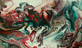 Obrazy - Myšlienky - abstraktný obraz - acrylic pouring - 14799808_