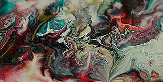 Obrazy - Myšlienky - abstraktný obraz - acrylic pouring - 14799810_