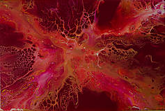 Obrazy - Vášeň - abstraktný obraz - acrylic pouring - 14799842_