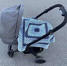Detský textil - Detská deka nie len do kočíka (Modrá) - 14798812_