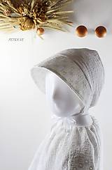 Detské čiapky - Detský mušelínový čepček, svetložltý - 14800412_