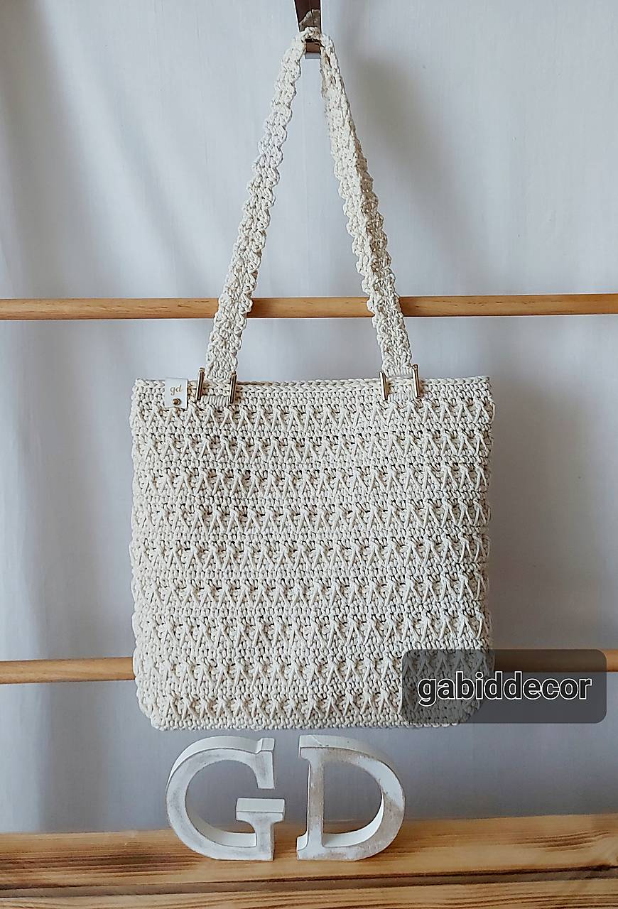 Háčkovaná elegantná kabelka/taška na rameno