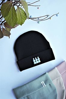 Detské čiapky - Detská jesenná / zimná čiapka čierna - 14801991_