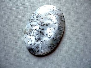 Minerály - Kabošon - dendritický opál 43 mm, č.11f - 14800780_