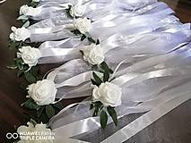Dekorácie - Mašle 50 cm s vŕbou a ružami - 14800980_