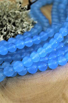 Minerály - modrý jadeit korálky 10mm - 14802916_