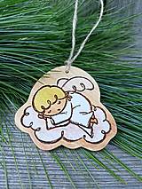Dekorácie - Vianočná drevená dekorácia "anjel2" - 14803909_