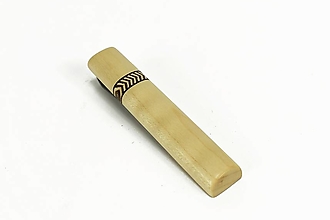 Pánske šperky - Drevená spona na kravatu (klip) - javorové drevo, javorovo-mahagónová mozaika, nerez - 14803561_