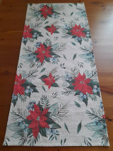 Úžitkový textil - Vianočné ruže s lurexom - 14802317_