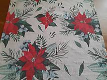 Úžitkový textil - Vianočné ruže s lurexom - 14802318_