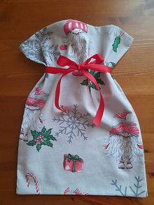 Úžitkový textil - Vianočné vrecúško na darčeky,sladkosti - škriatkovia - 14802493_