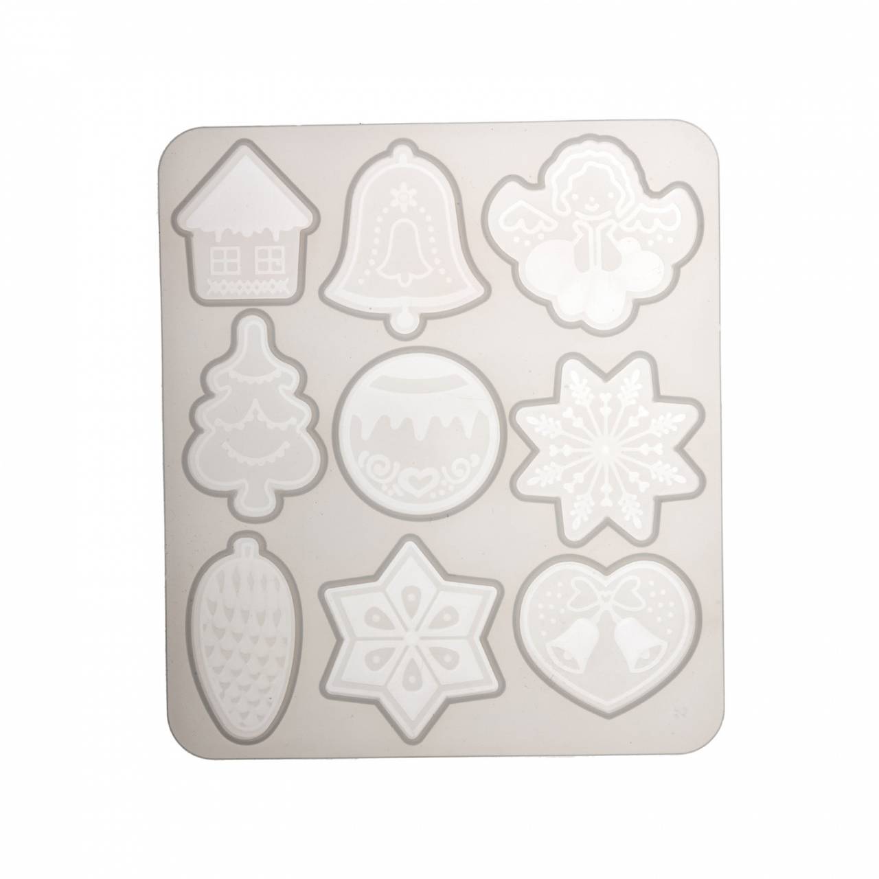 Silikónová  forma, vianočné ozdoby, 9 ks
