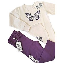 Detské oblečenie - Tričko MOTÝLIK s dlhým rukávom bielo-fialové (veľkosť 86 - 152) - 14807108_