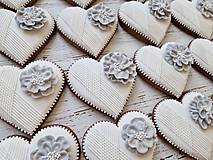 Darčeky pre svadobčanov - Svadobné srdiečko Grey Flower - 14807384_