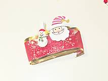 Polotovary - Drevené vianočné ozdoby - Dedo Mráz a snehuliak - sada, vianočné štipce, polotovar na vaše aranžovanie - 14804565_