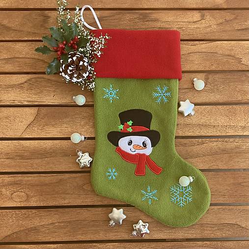 Dekorácie - Mikulášska čižma (Snehuliak - hlava) - 14806921_