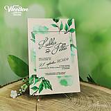 Papiernictvo - Kvetinové svadobné oznámenie na dreve N19934W - 14806334_