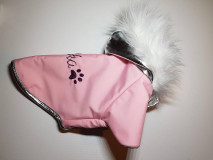 Pre zvieratá - Ružovo strieborná softshellová bunda  s kožušinkou - 14808153_