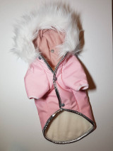 Pre zvieratá - Ružovo strieborná softshellová bunda  s kožušinkou - 14808154_