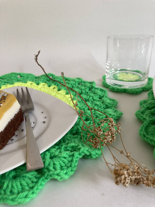 Úžitkový textil - prestieranie "háčkované" - 14809657_