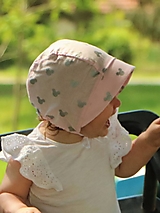 Detské čiapky - Letný detský čepček ušaté hlávky svetloružový - 14811732_