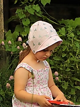 Detské čiapky - Letný detský čepček ušaté hlávky svetloružový - 14811734_