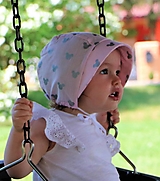 Detské čiapky - Letný detský čepček ušaté hlávky svetloružový - 14811751_