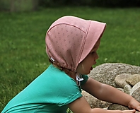 Detské čiapky - Detský úpletový čepček ružový pointoille - 14811804_