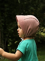 Detské čiapky - Detský úpletový čepček ružový pointoille - 14811805_