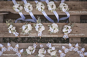 Svadobné pierka - Svadobný set biela romantika - 14812131_