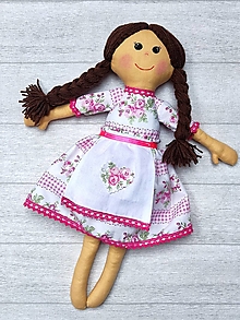 Hračky - Folklórna bábika ružová - 14811803_