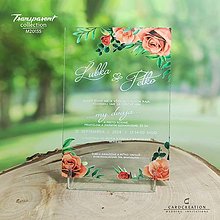 Papiernictvo - Transparentné svadobné oznámenie M20155 - 14811267_