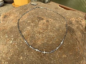 Náhrdelníky - náhrdelník s krížikmi - oceľ - 14812194_