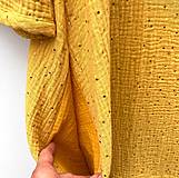 Šaty - Mušelínky slniečkové so zlatými bodkami - 14813379_