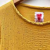 Šaty - Mušelínky slniečkové so zlatými bodkami - 14813380_