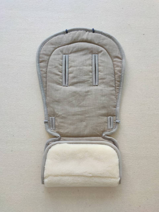 Detský textil - VLNIENKA  podložka ABC DESIGN salsa 4 air 100% MERINO TOP SUPER WASH Natural 100% ľan Beige - 14813072_