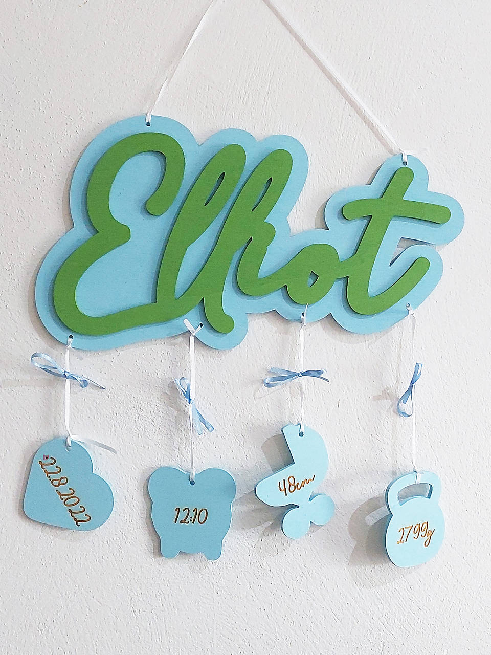 Darček pre novorodenca drevené meno na mieru