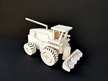 Hračky - Drevený traktor - kombajn - 14813521_