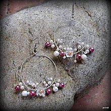 Náušnice - Elegantné náušnice v ružovej - 14815716_