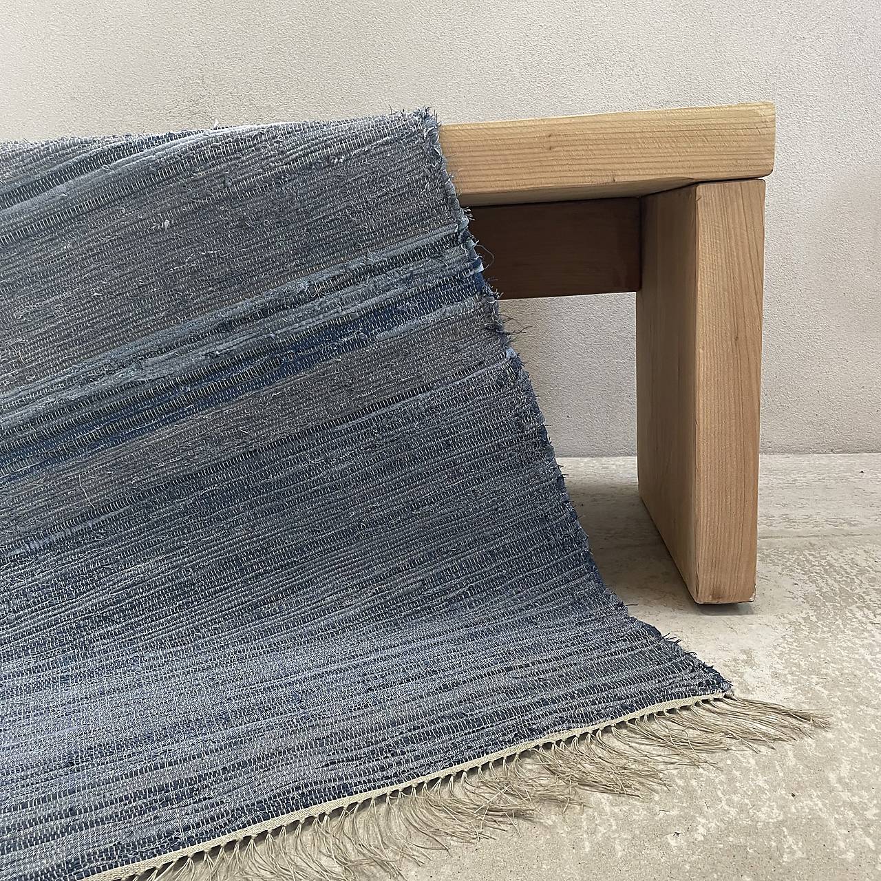 Tkaný koberec DENIM, recyklované džínsy, 65 x 115