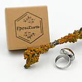 Prstene - Živicový prsteň s diskovníkom / oranžovým lišajníkom RCHO180004 - 14815848_