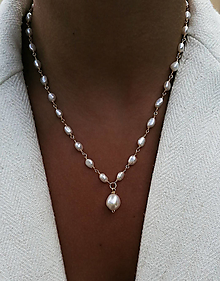 Náhrdelníky - Ella - boho perlový náhrdelník - 14815738_