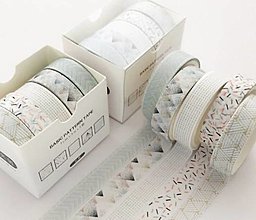 Papier - WP101 Washi pásky sada 5 kusov 1 cm - 14816870_