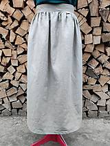 Sukne - Ľanová riasená sukňa (rôzne farby) - 14817379_