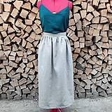 Sukne - Ľanová riasená sukňa (rôzne farby) - 14817380_