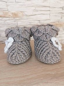 Detské topánky - Háčkované papučky - 14818248_