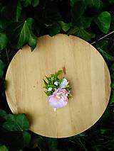 Svadobné pierka - pierko pre ženícha s cyklámenovo-ružovou orchideou - 14820489_