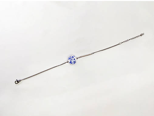  - BLUEPRINT - náramok kvetiny ( chirurgická oceľ) (priemer korálky 1,5 cm) - 14820165_