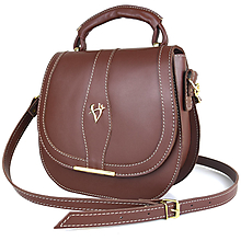 Kabelky - Trendová kožená kabelka v hnedej farbe - 14820045_
