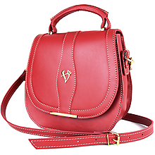 Kabelky - Trendová kožená kabelka v červenej farbe - 14820049_